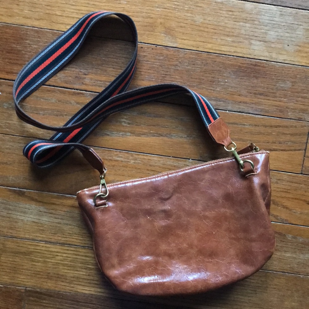 Anthropologie crossbody purse bag brown